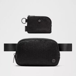 *NWT* LULULEMON Black Gunmetal Everywhere Belt Bag and Clippable Card Pouch Set